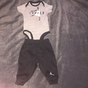 6-9 months Jordan onesie and pants set